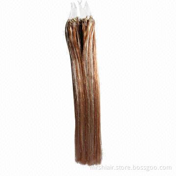 P30/613# 0.5g/pc Highlight color easy loop remy Brazilian hair extensions,all length/color,wholesale